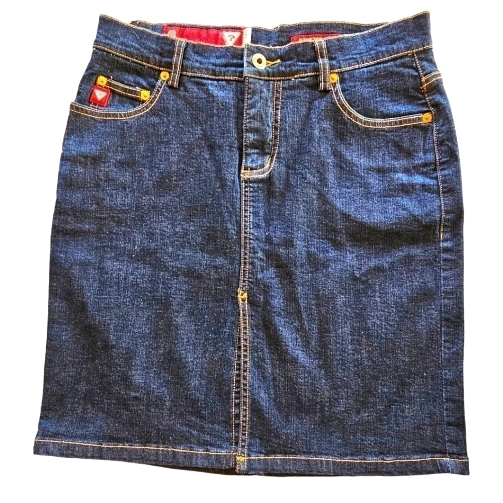 GUESS Jeans Vintage Y2k Denim Jean Skirt Size 28